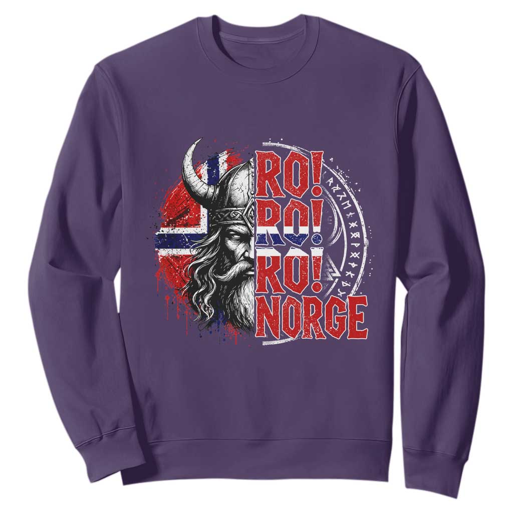 Ro Ro Norge Norway Flag Sweatshirt Cool Norwegian Viking TS14 Purple Print Your Wear