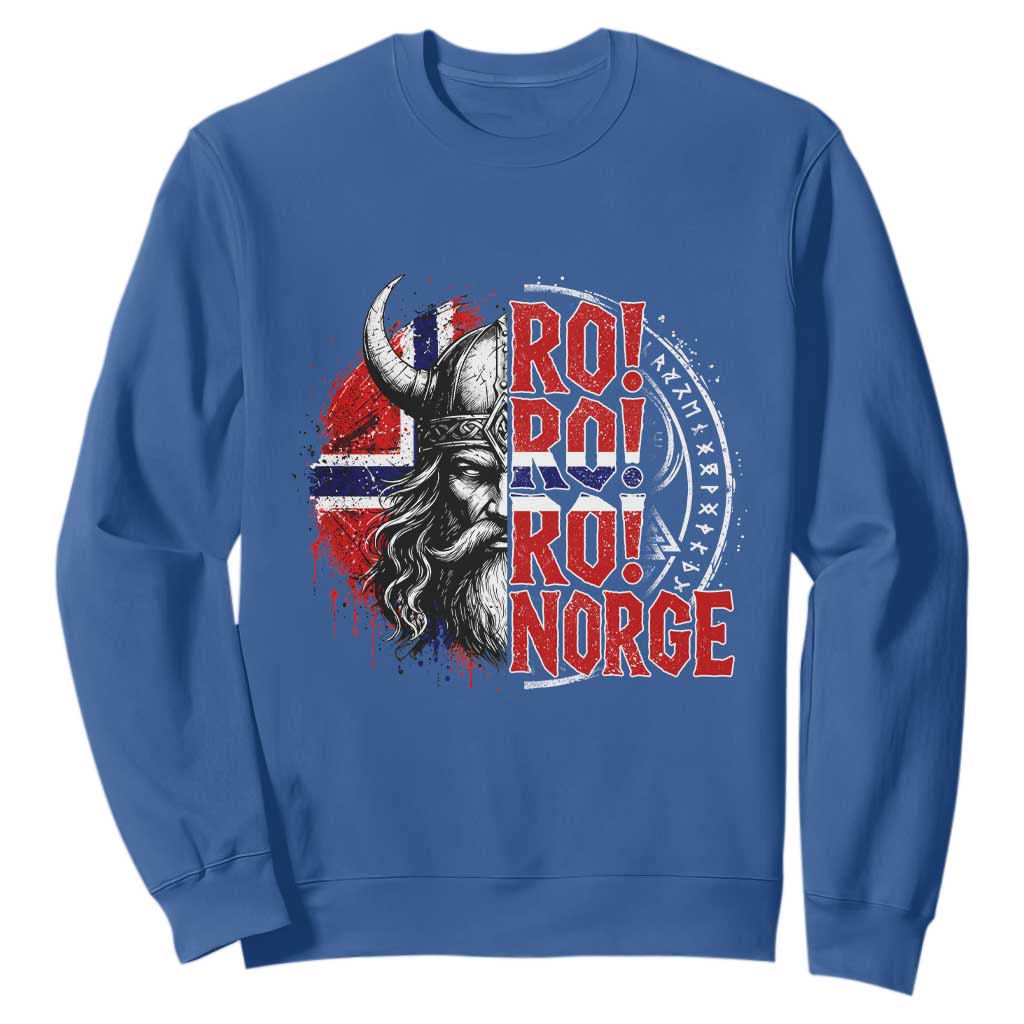 Ro Ro Norge Norway Flag Sweatshirt Cool Norwegian Viking TS14 Royal Blue Print Your Wear