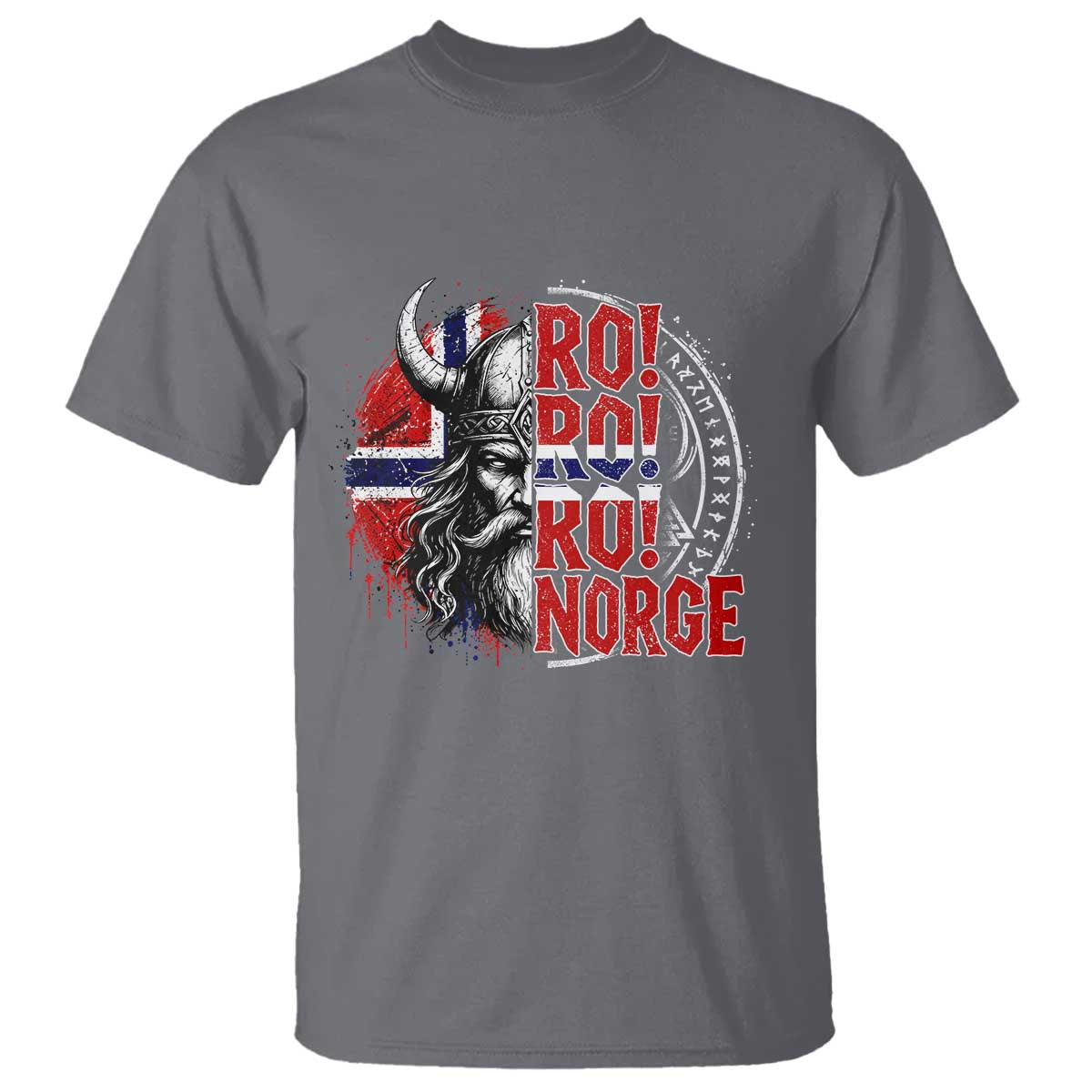 Ro Ro Norge Norway Flag T Shirt Cool Norwegian Viking TS14 Charcoal Print Your Wear