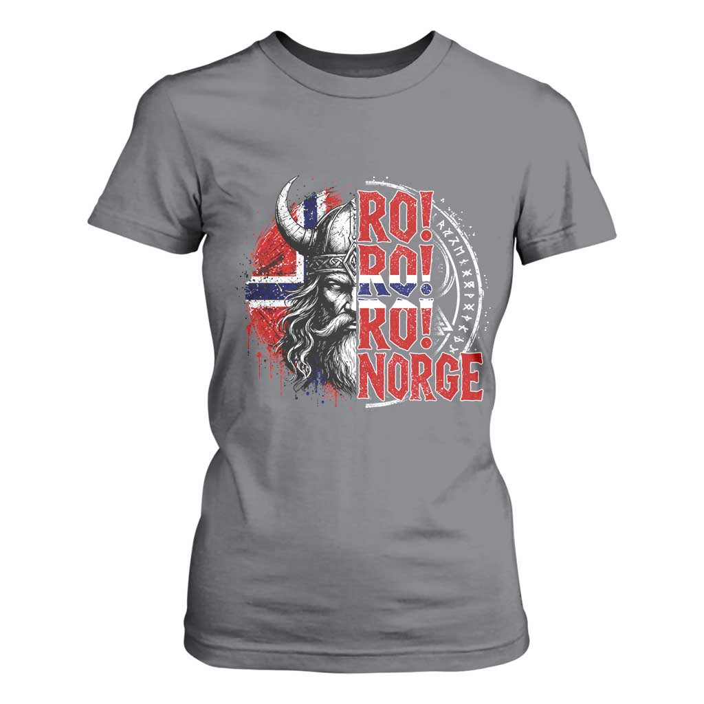 Ro Ro Norge Norway Flag T Shirt For Women Cool Norwegian Viking TS14 Charcoal Print Your Wear