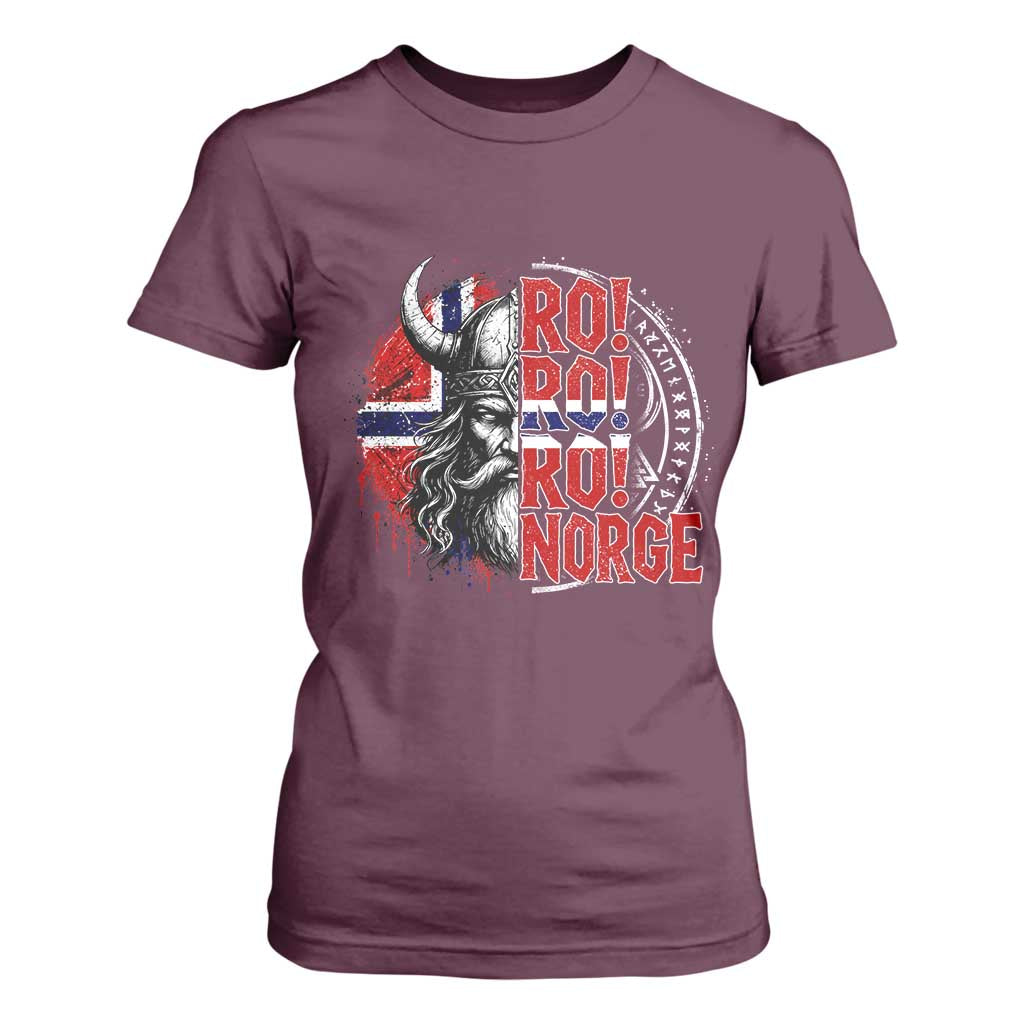 Ro Ro Norge Norway Flag T Shirt For Women Cool Norwegian Viking TS14 Maroon Print Your Wear