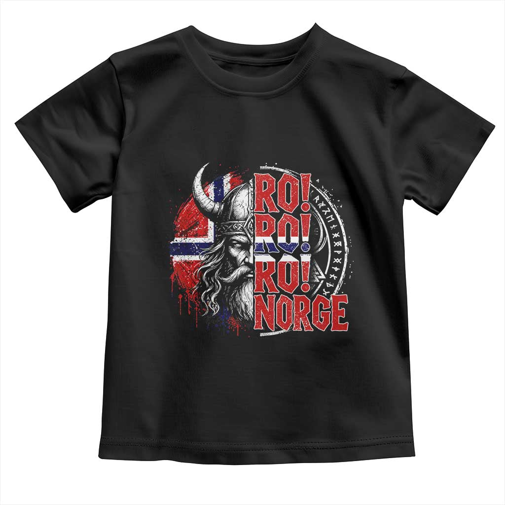 Ro Ro Norge Norway Flag Toddler T Shirt Cool Norwegian Viking TS14 Black Print Your Wear