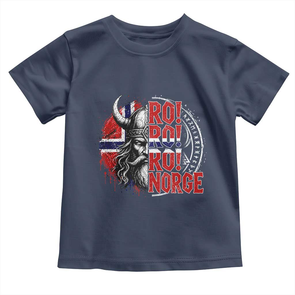 Ro Ro Norge Norway Flag Toddler T Shirt Cool Norwegian Viking TS14 Navy Print Your Wear