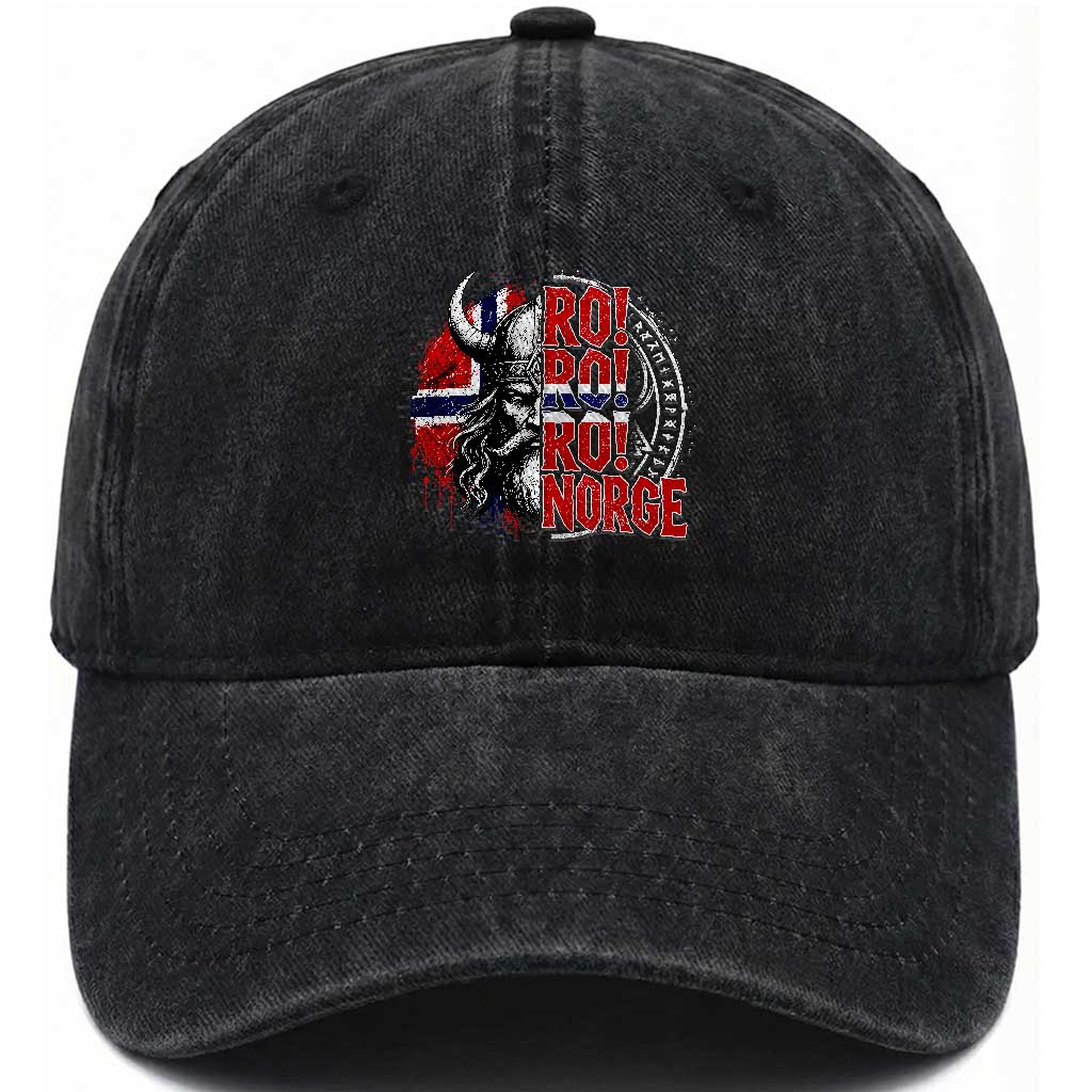 Ro Ro Norge Norway Flag Washed Cotton Baseball Cap Cool Norwegian Viking TS14 Print Your Wear
