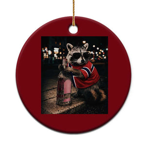 Funny Raccoon Whiskey Sunglasses Norwegian Flag Ceramic Ornament Viral Trash Panda Football Texas Souvenir Meme TS14 1pc Red Print Your Wear