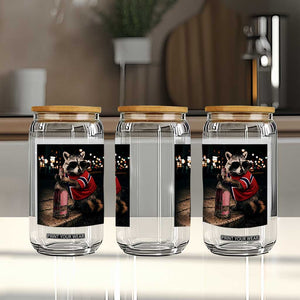 Funny Raccoon Whiskey Sunglasses Norwegian Flag Glass Can Viral Trash Panda Football Texas Souvenir Meme TS14 Print Your Wear