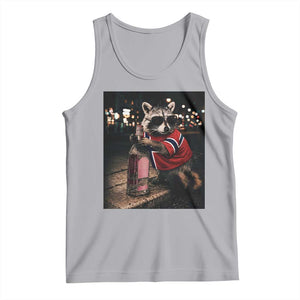Funny Raccoon Whiskey Sunglasses Norwegian Flag Tank Top Viral Trash Panda Football Texas Souvenir Meme TS14 Athletic Heather Print Your Wear