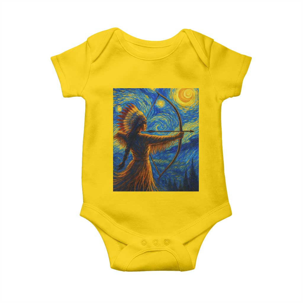 Native American Indian Women Baby Onesie Starry Night Indigenous Pride TS14 Daisy Print Your Wear