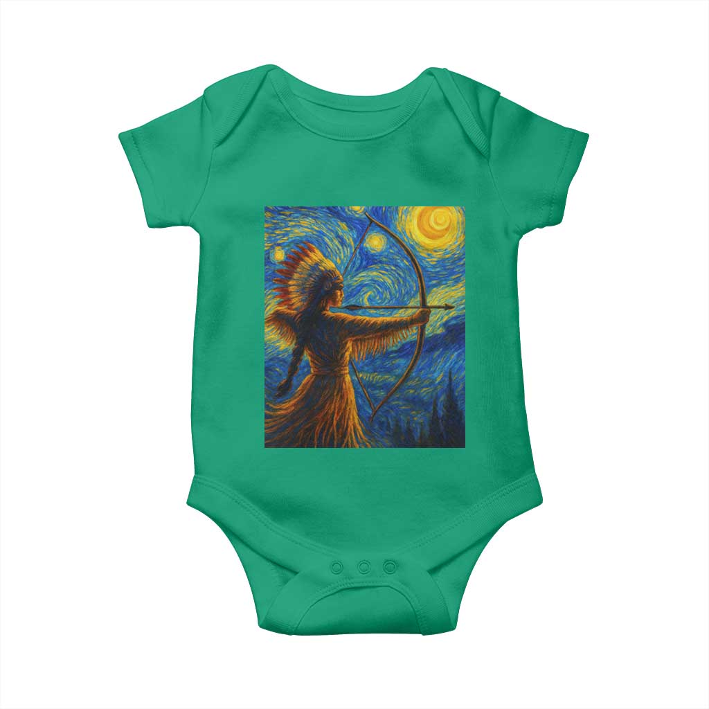 Native American Indian Women Baby Onesie Starry Night Indigenous Pride TS14 Irish Green Print Your Wear