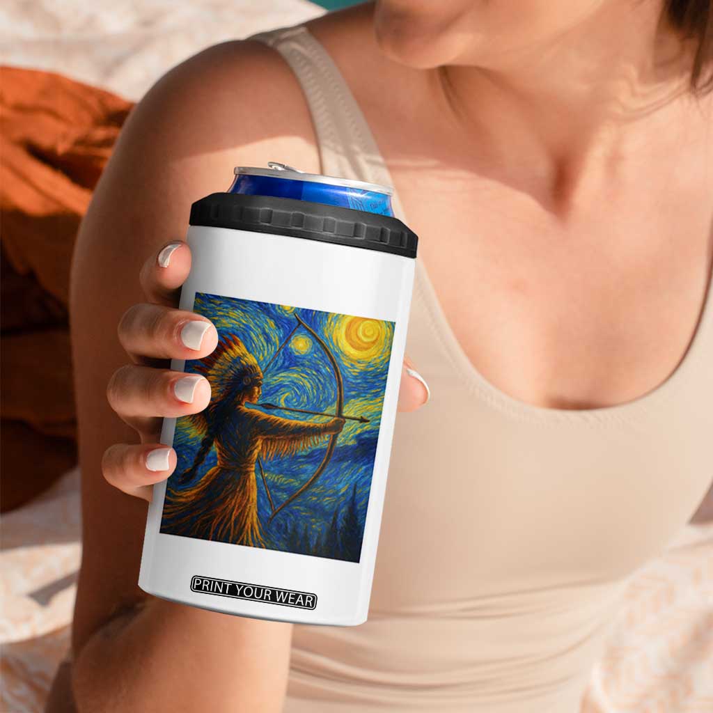 Native American Indian Women 4 in 1 Can Cooler Tumbler Starry Night Indigenous Pride TS14 Print Your Wear