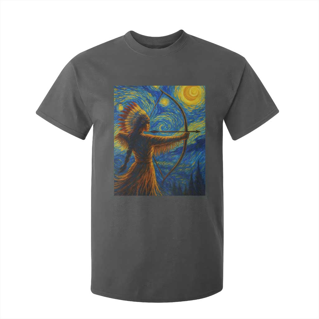 Native American Indian Women T Shirt For Kid Starry Night Indigenous Pride TS14 Dark Heather Print Your Wear
