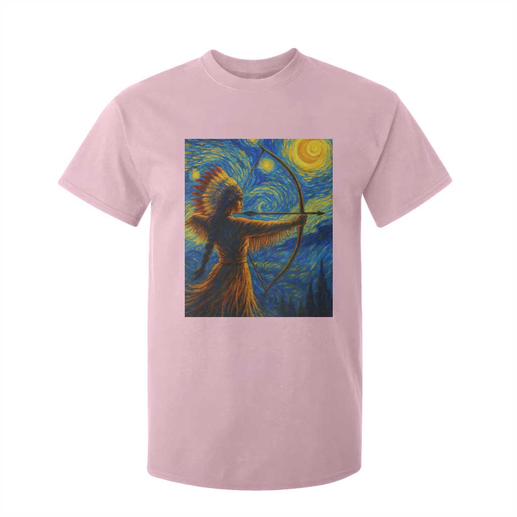 Native American Indian Women T Shirt For Kid Starry Night Indigenous Pride TS14 Light Pink Print Your Wear