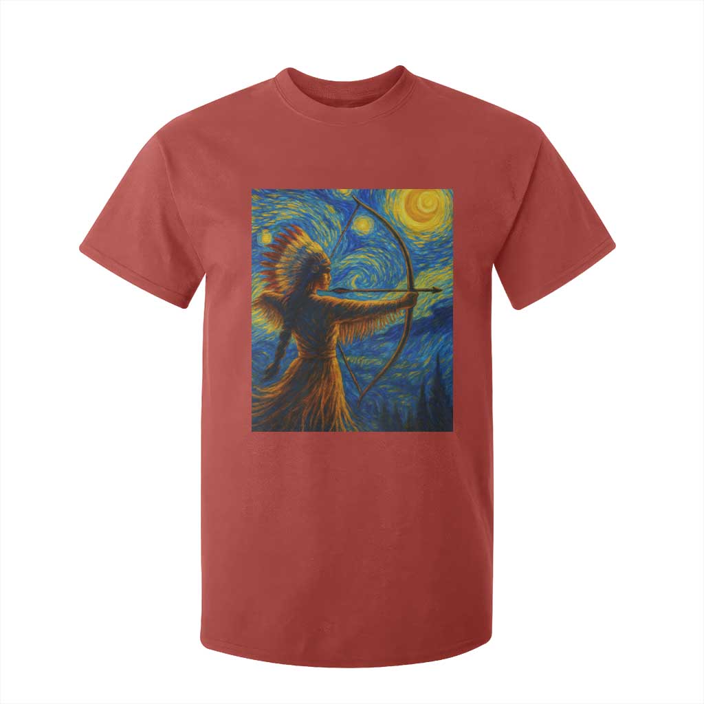 Native American Indian Women T Shirt For Kid Starry Night Indigenous Pride TS14 Red Print Your Wear