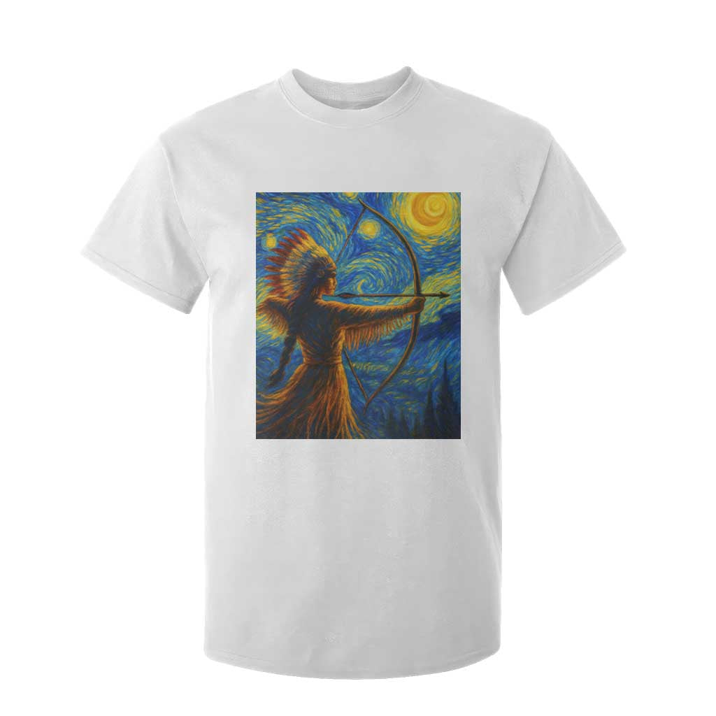 Native American Indian Women T Shirt For Kid Starry Night Indigenous Pride TS14 White Print Your Wear