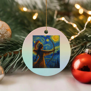Native American Indian Women Ceramic Ornament Starry Night Indigenous Pride TS14 1pc Pastel Print Your Wear