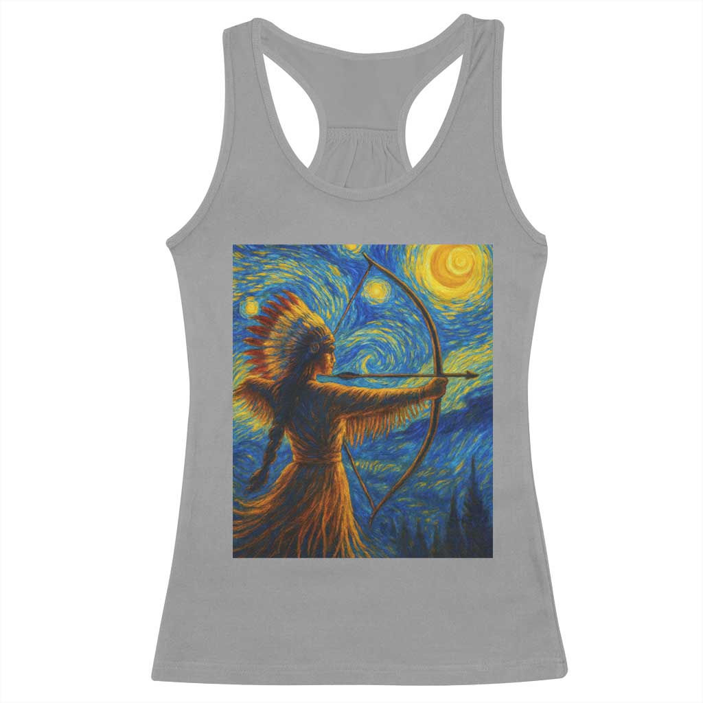 Native American Indian Women Racerback Tank Top Starry Night Indigenous Pride TS14 Sport Gray Print Your Wear