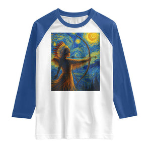 Native American Indian Women Raglan Shirt Starry Night Indigenous Pride TS14 White Royal Print Your Wear