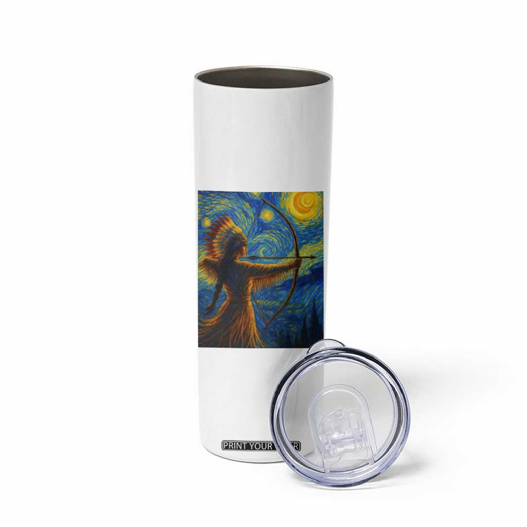 Native American Indian Women Skinny Tumbler Starry Night Indigenous Pride TS14 Print Your Wear