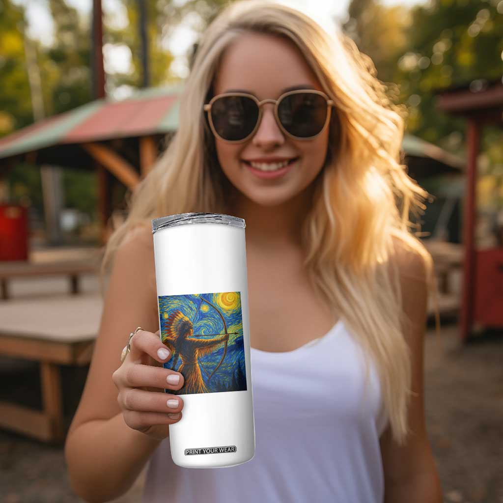 Native American Indian Women Skinny Tumbler Starry Night Indigenous Pride TS14 Print Your Wear