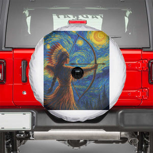 Native American Indian Women Spare Tire Cover Starry Night Indigenous Pride TS14 White Print Your Wear