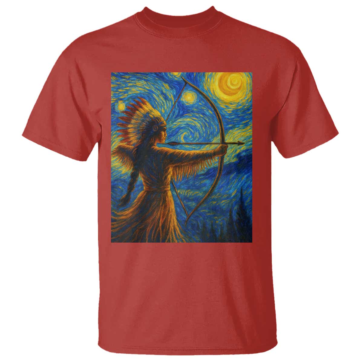 Native American Indian Women T Shirt Starry Night Indigenous Pride TS14 Red Print Your Wear