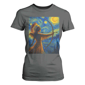 Native American Indian Women T Shirt For Women Starry Night Indigenous Pride TS14 Dark Heather Print Your Wear