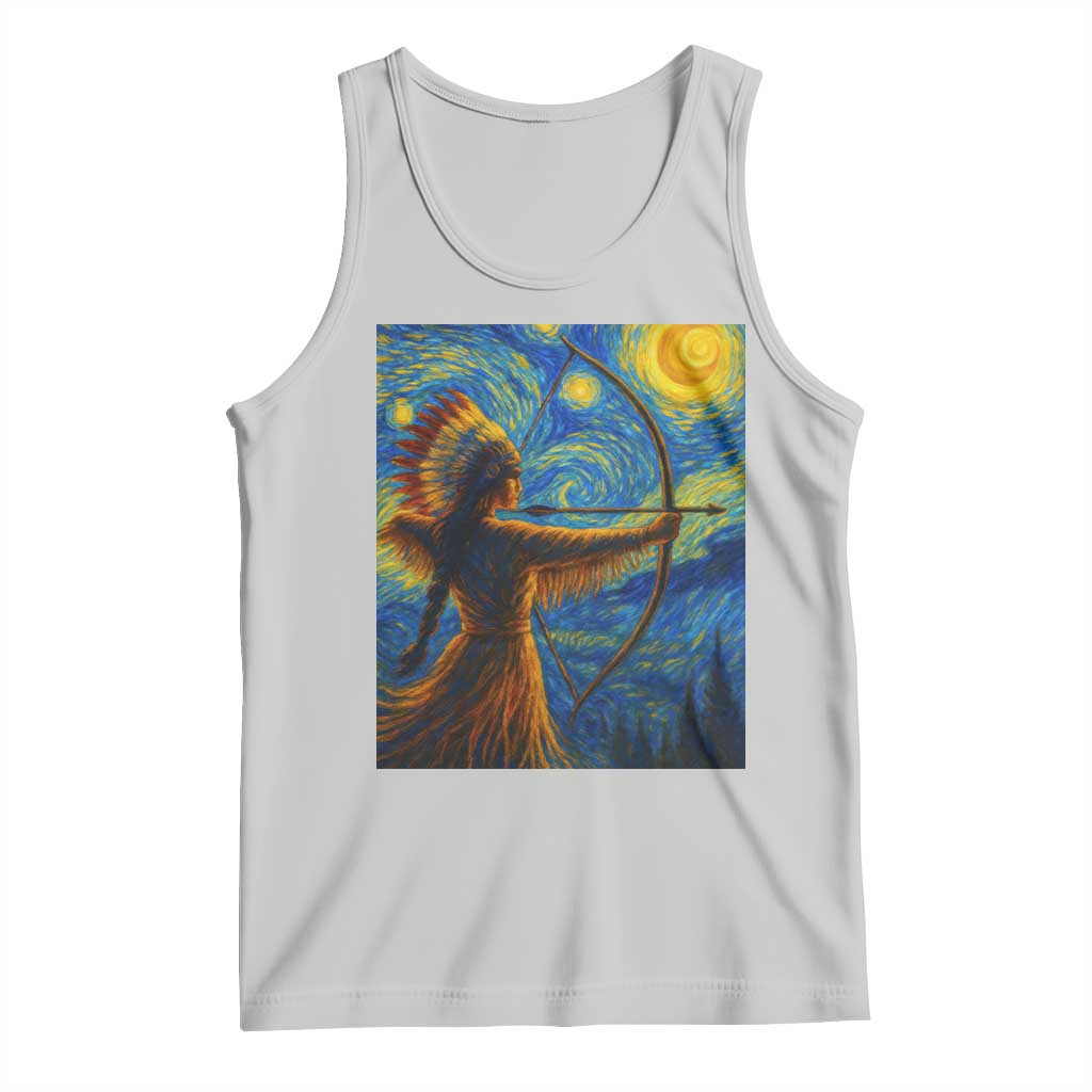 Native American Indian Women Tank Top Starry Night Indigenous Pride TS14 Ash Print Your Wear