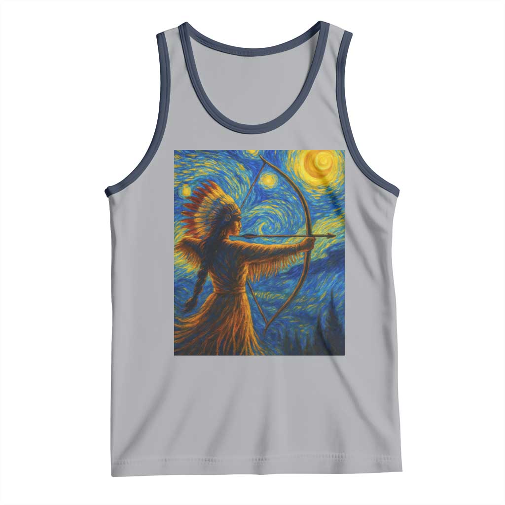 Native American Indian Women Tank Top Starry Night Indigenous Pride TS14 Athletic Heather Navy Print Your Wear