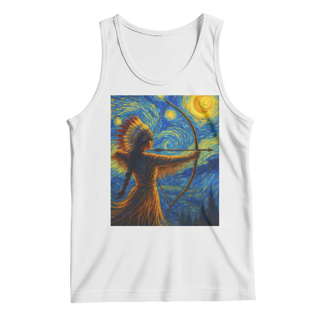 Native American Indian Women Tank Top Starry Night Indigenous Pride TS14 White Print Your Wear