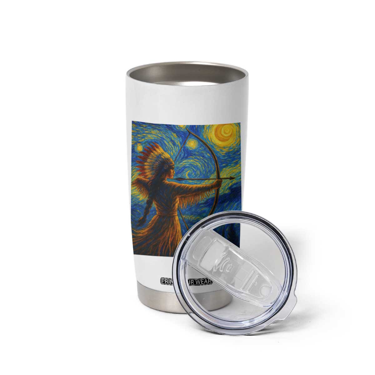 Native American Indian Women Tumbler Cup Starry Night Indigenous Pride TS14 Print Your Wear