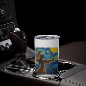Native American Indian Women Tumbler Cup Starry Night Indigenous Pride TS14 Print Your Wear