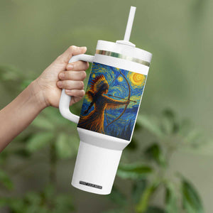 Native American Indian Women Tumbler With Handle Starry Night Indigenous Pride TS14 Print Your Wear