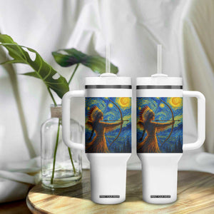Native American Indian Women Tumbler With Handle Starry Night Indigenous Pride TS14 Print Your Wear