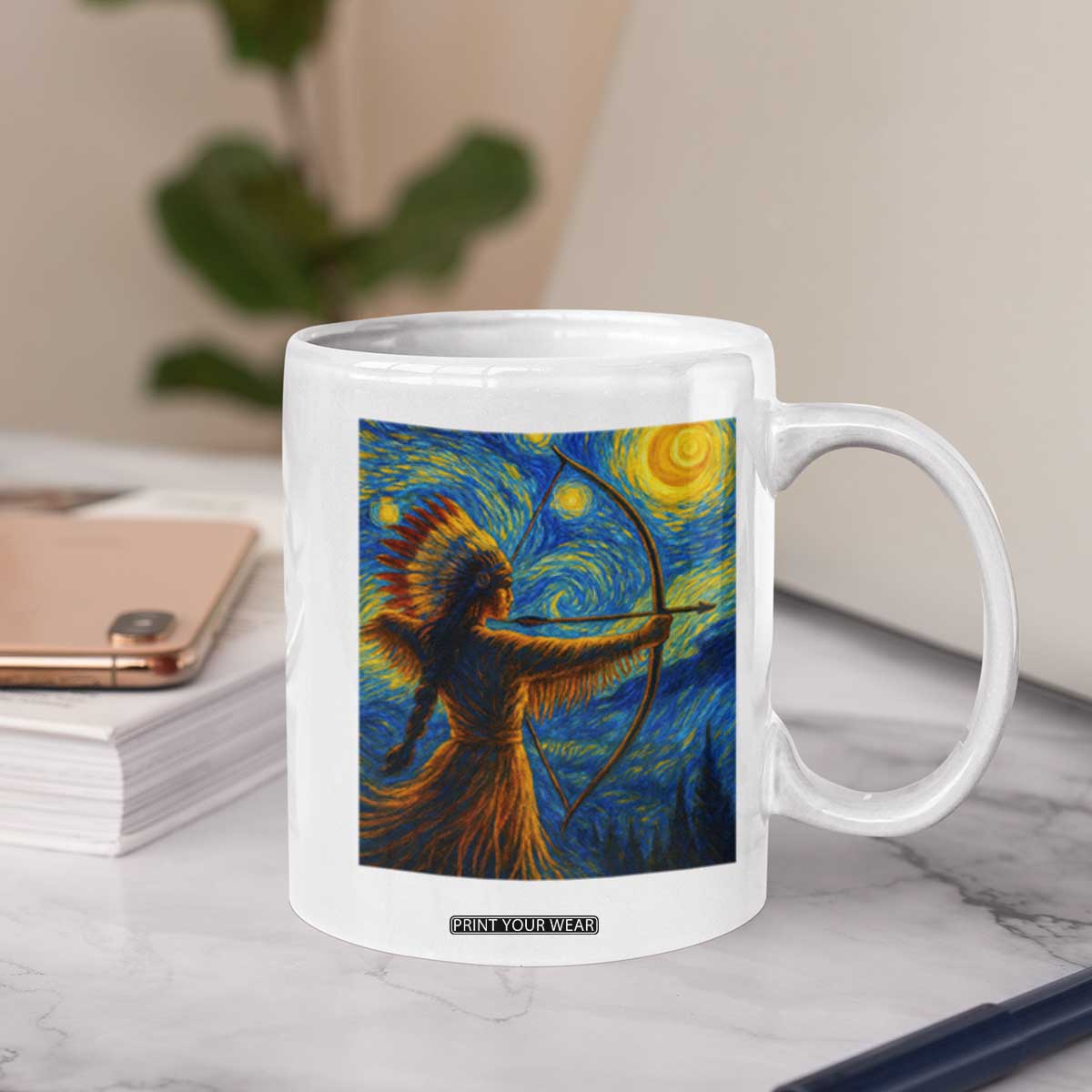 Native American Indian Women Coffee Mug Starry Night Indigenous Pride TS14 Print Your Wear