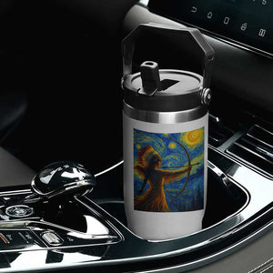 Native American Indian Women Flip Straw Tumbler Starry Night Indigenous Pride TS14 Print Your Wear