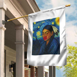 Native American MMIW Garden Flag Starry Night Indigenous People Day TS14 Print Your Wear
