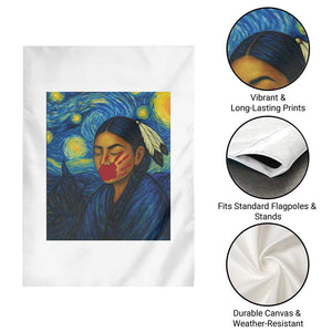 Native American MMIW Garden Flag Starry Night Indigenous People Day TS14 Print Your Wear