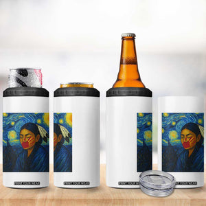 Native American MMIW 4 in 1 Can Cooler Tumbler Starry Night Indigenous People Day TS14 Print Your Wear