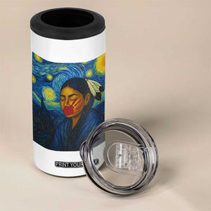 Native American MMIW 4 in 1 Can Cooler Tumbler Starry Night Indigenous People Day TS14 Print Your Wear