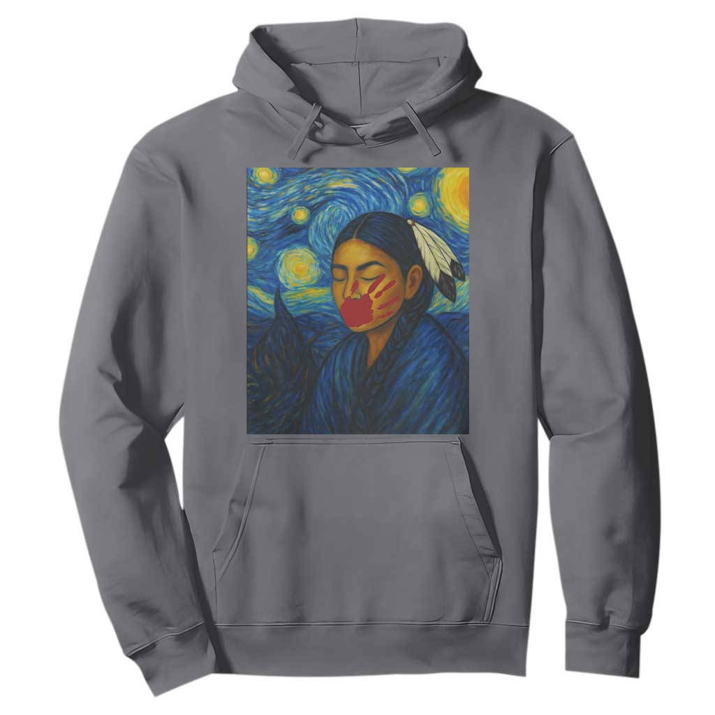 Native American MMIW Hoodie Starry Night Indigenous People Day TS14 Charcoal Print Your Wear