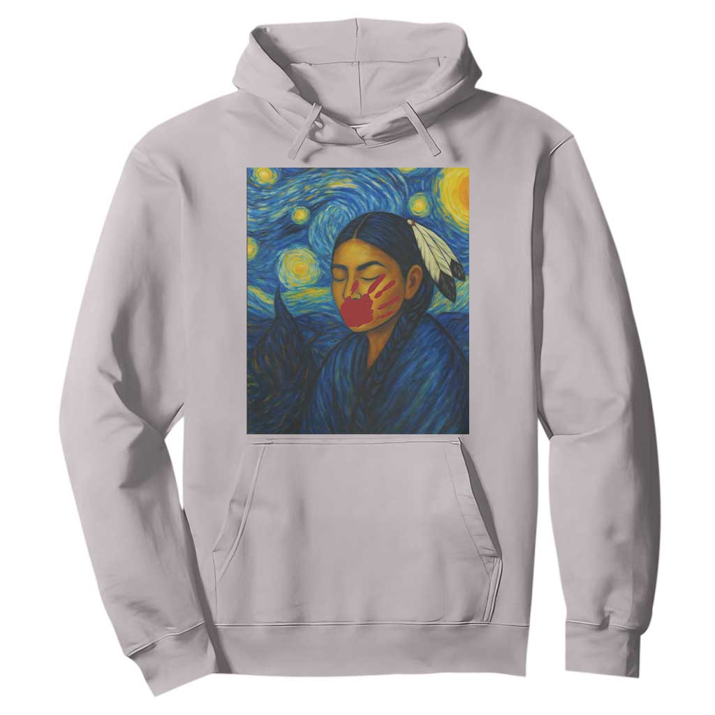 Native American MMIW Hoodie Starry Night Indigenous People Day TS14 Ice Gray Print Your Wear