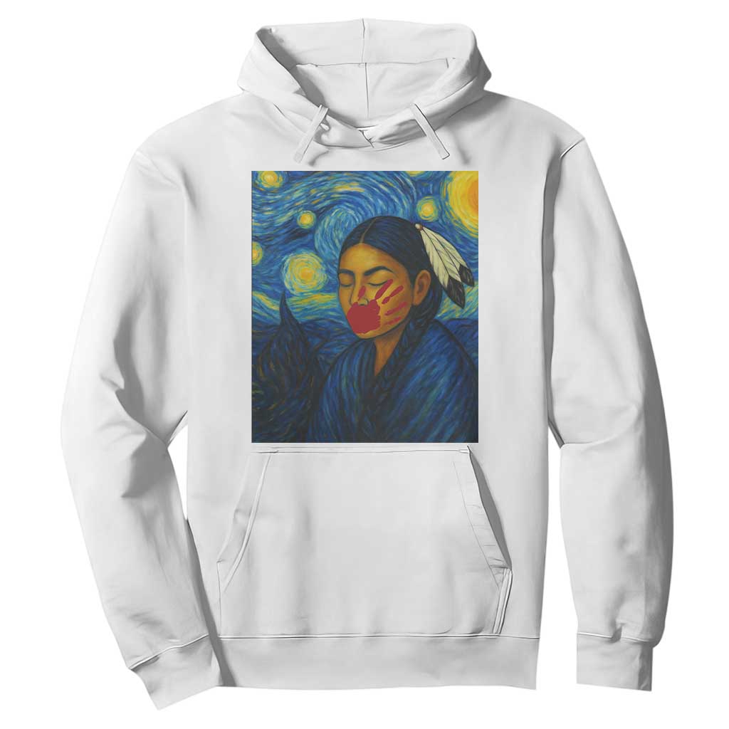 Native American MMIW Hoodie Starry Night Indigenous People Day TS14 White Print Your Wear