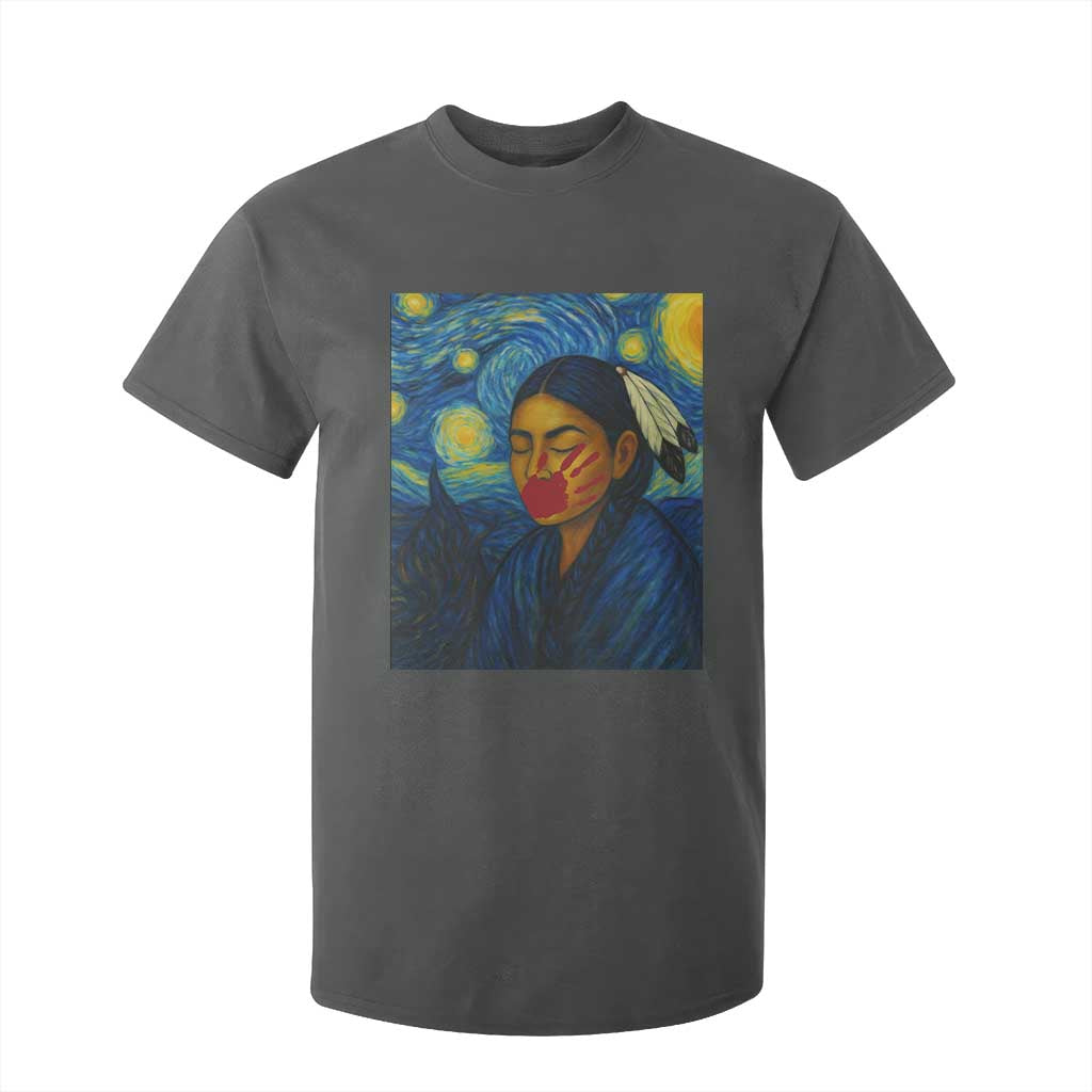 Native American MMIW T Shirt For Kid Starry Night Indigenous People Day TS14 Dark Heather Print Your Wear