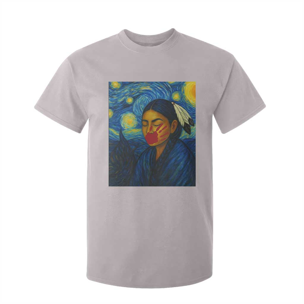 Native American MMIW T Shirt For Kid Starry Night Indigenous People Day TS14 Ice Gray Print Your Wear