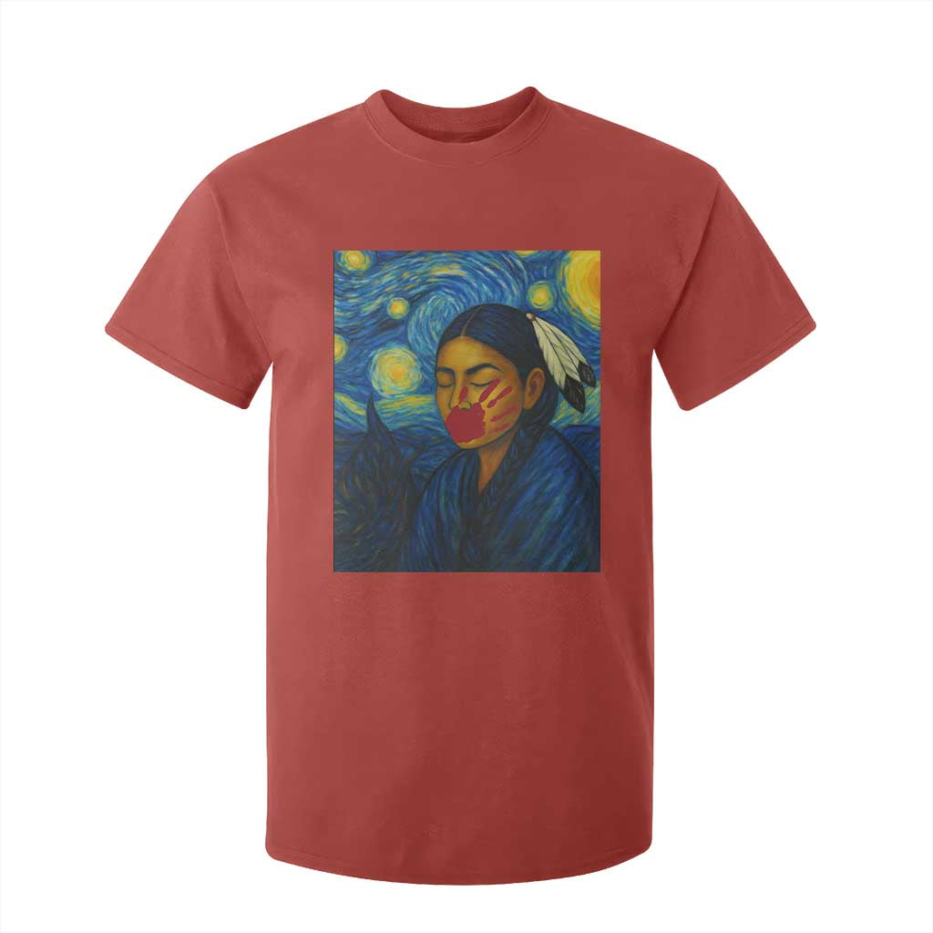 Native American MMIW T Shirt For Kid Starry Night Indigenous People Day TS14 Red Print Your Wear