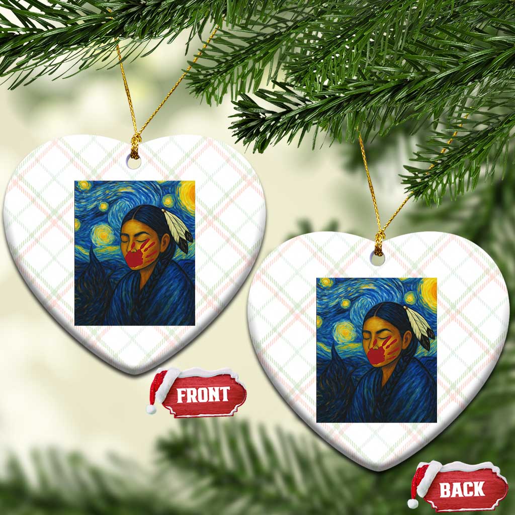 Native American MMIW Ceramic Ornament Starry Night Indigenous People Day TS14 Print Your Wear