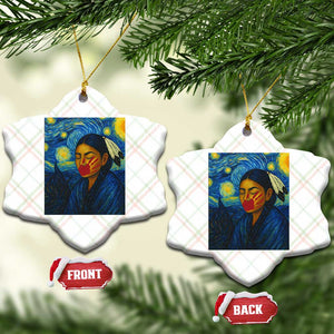 Native American MMIW Ceramic Ornament Starry Night Indigenous People Day TS14 Print Your Wear
