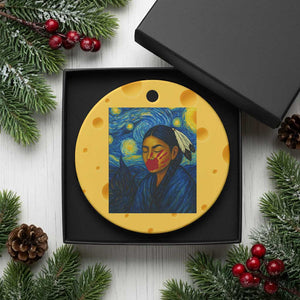 Native American MMIW Ceramic Ornament Starry Night Indigenous People Day TS14 1pc Yellow Cheese Print Your Wear