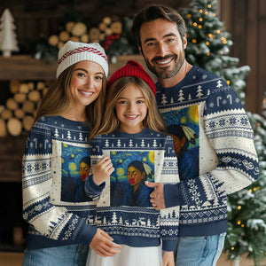 Native American MMIW Ugly Christmas Sweater Starry Night Indigenous People Day TS14 Beige Navy Print Your Wear