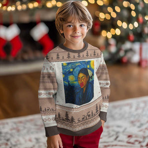 Native American MMIW Ugly Christmas Sweater Starry Night Indigenous People Day TS14 Mocha Mousse Print Your Wear